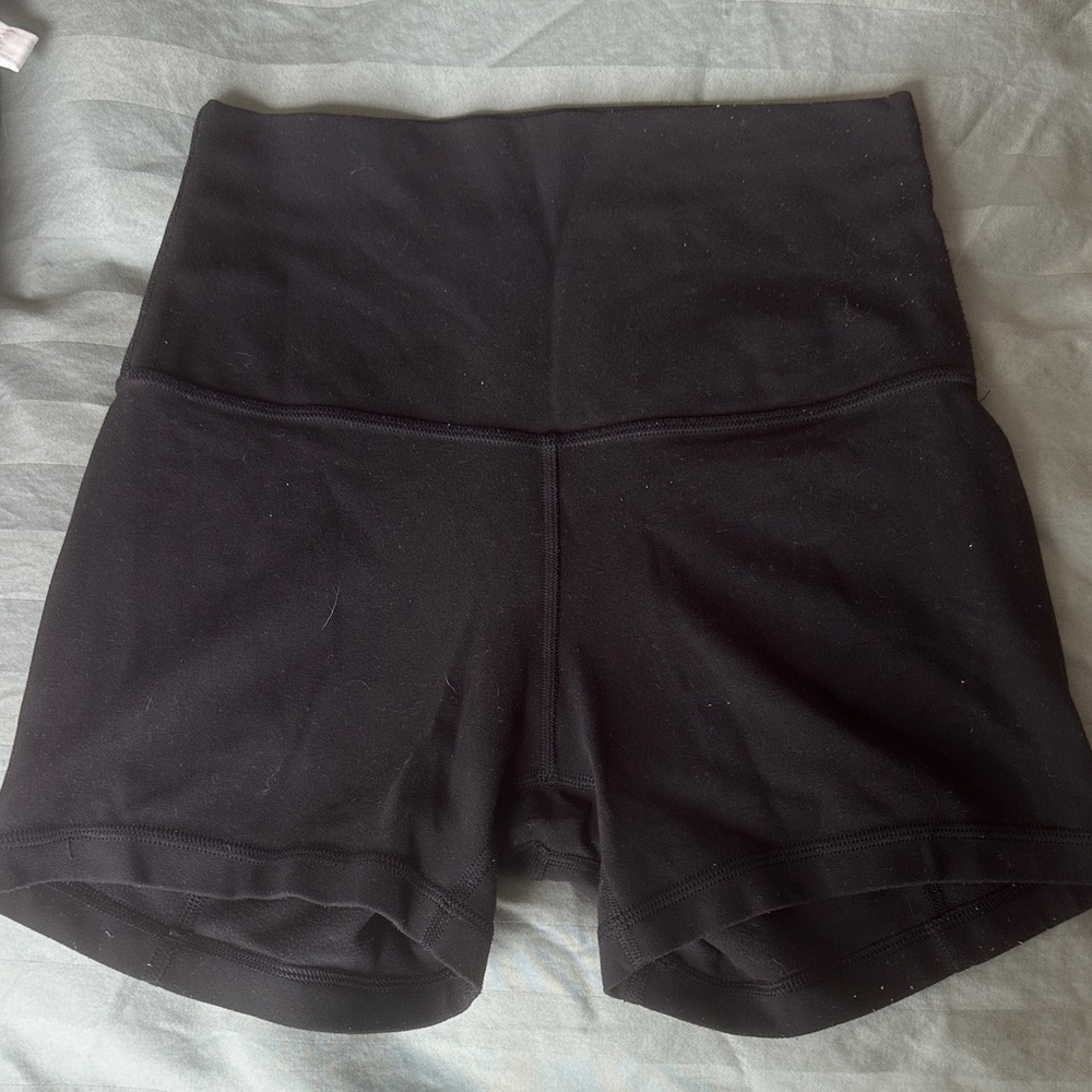 Lululemon Black Women's High-Waisted Shorts size 4. 4 inch inseam